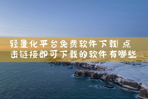 轻量化平台免费软件下载